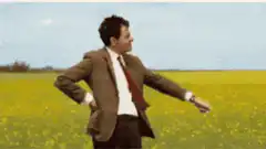 Man in field falls down