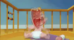 Baby screaming in a crib