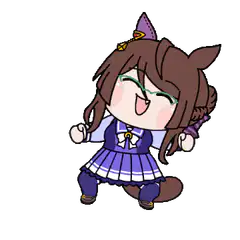 Chibi horse girl dancing