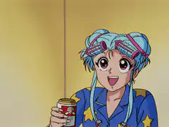 Sailor Moon girls drinking soda