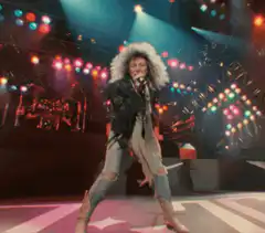 Tina Turner performing on stage