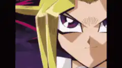 Yugi holds up a Doj to Work card