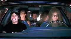 Dude and Stifler in a car