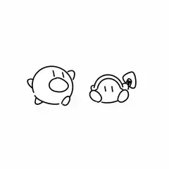Kirby and Waddle Dee cartoon
