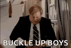 Dwight buckles up seatbelt