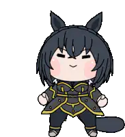 chibi cat girl smiling