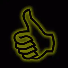 glowing yellow thumbs up