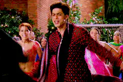 Shah Rukh Khan dancing with backup dancers