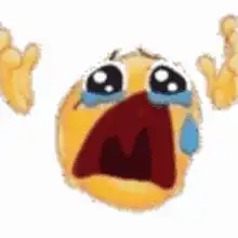 Crying emoji with hands up
