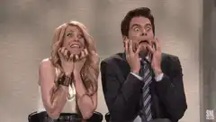 Kate McKinnon and Bobby Mooney shocked faces
