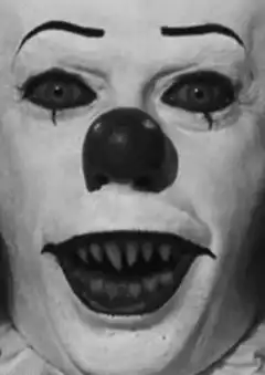 Scary clown face