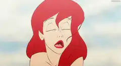 Ariel sighs and looks sad