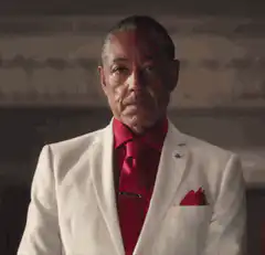 Giancarlo Esposito laughing then shocked