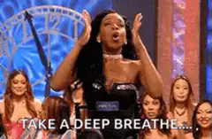 Naomi Campbell take a deep breath
