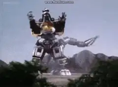 Dinozord defeats giant robot