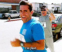 Steve Carell running I'm fast