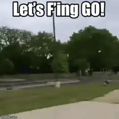 Kid jumping excitedly Let's F'ing GO
