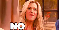 Woman saying no way