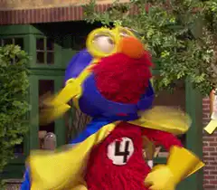 Elmo as a superhero