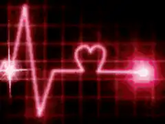 glowing heart pulse line