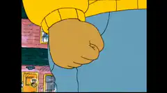 Homer Simpson's fist pumping