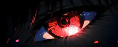 Anime eye opens and closes