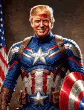 Donald Trump as Captain America
