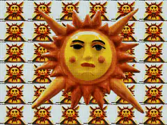 Unimpressed sun emoji