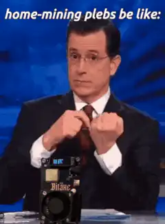 Stephen Colbert home-mining plebs
