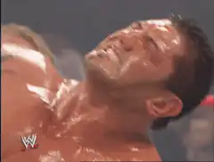 Batista crying in pain
