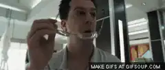 Sheldon Cooper puts on glasses