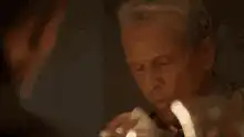 Patrick J. Adams and Matt Bomer candlelight scene