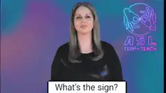 Woman signing what's the sign