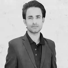 Man in suit black and white portrait