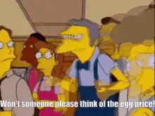 Woman screaming think of the eggs