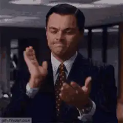 Leonardo DiCaprio clapping sarcastically