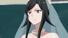 Bride's angry face close-up