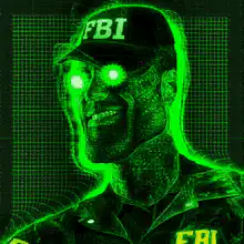 FBI Agent Glowing Eyes