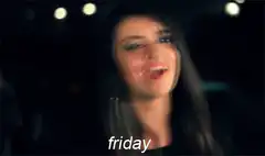 Woman saying friday