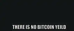 There Is No Bitcoin Yeild