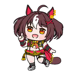 chibi horse girl pointing