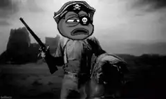 Pirate Pepe with gun