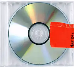 Yeezus CD with red cloth
