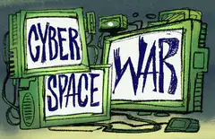 Cyber Space War monitors glitching