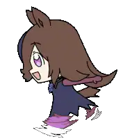 Chibi horse girl running