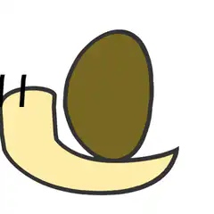 Simple cartoon snail