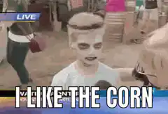 Zombie kid says I like the corn
