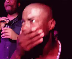 Man reacts with disgust to a smell