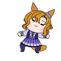 chibi horse girl dancing