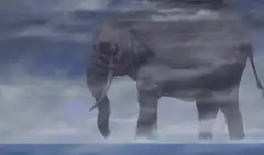 Elephant made of clouds